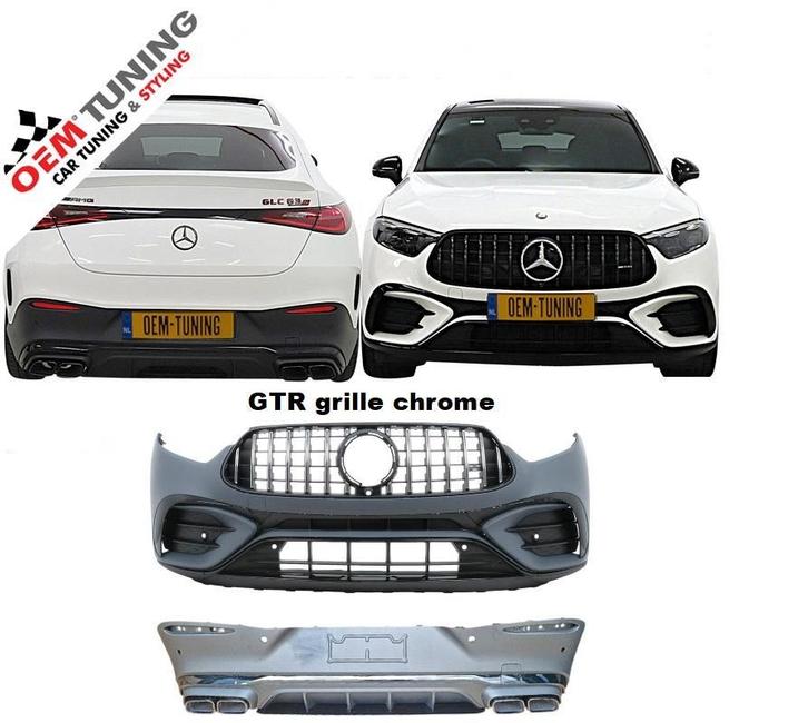 GLC Coupe 63 AMG Look Bodykit | GT-R Chrome | C254 | 22-26, Auto-onderdelen, Carrosserie en Plaatwerk, Mercedes-Benz, Voor, Achter