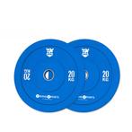 Olympische bumper plate 20 kg - Blauw - Schokabsorberend..., Ophalen of Verzenden, Nieuw