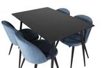 Eettafel Mick 120/160 x90 cm Zwart Uitschuibaar Jörn, Verzenden, Nieuw