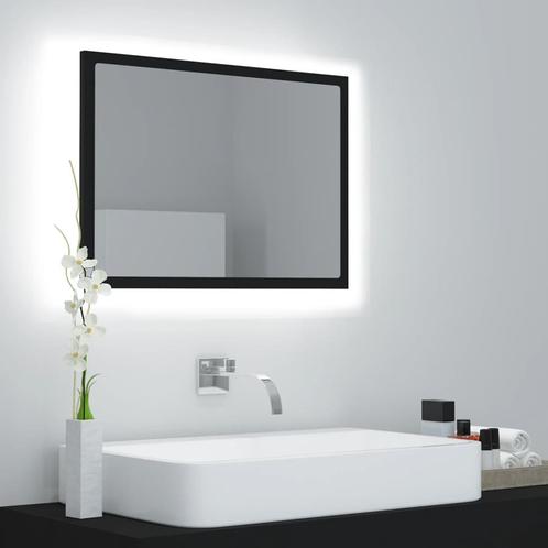 vidaXL Badkamerspiegel LED 60x8,5x37 cm acryl zwart, Huis en Inrichting, Tafels | Kaptafels, Nieuw, Verzenden