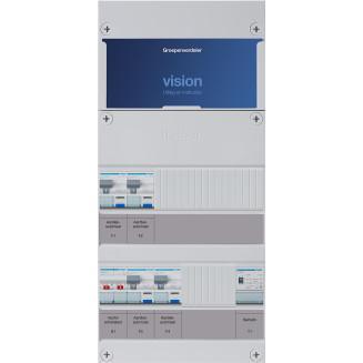Hager groepenkast, 1 fase met 4 aardlekautomaten en, Doe-het-zelf en Verbouw, Elektra en Kabels, Nieuw, Ophalen of Verzenden