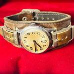 Vintage France militaire herenhorloge met lederen piloten ba, Ophalen, Nieuw