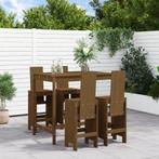 vidaXL 5-delige Tuinbarset massief grenenhout honingbruin, Verzenden, Nieuw, 5 zitplaatsen