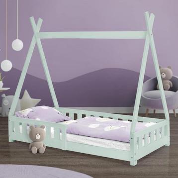 Kinderbed - Peuterbed - Tipi bed - 80x160 cm - Mint - ML-Des beschikbaar voor biedingen