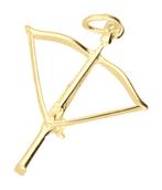 Gouden Kruisboog ketting hanger, Verzenden, Nieuw