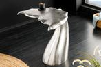 Design Bijzettafel WILDLIFE Whale Fin 60cm zilver metaal, Huis en Inrichting, Tafels | Sidetables, Ophalen of Verzenden, Nieuw