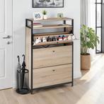 Schoenenkast - Industrieel licht hout, eiken Sonoma, 81 cm, Huis en Inrichting, Kasten | Schoenenkasten, Verzenden, Nieuw