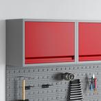 vidaXL Gereedschapskast met opslag Rood en Grijs 50 x 25 x, Doe-het-zelf en Verbouw, Gereedschapskisten, Verzenden, Nieuw