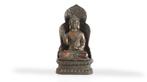 Figuur/beeld (1) - Brons - Lacked Bronze buddha - China -, Antiek en Kunst