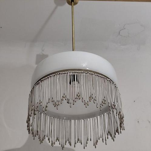 Hangende plafondlamp - Glas - Art Deco Opaline Lamp, Antiek en Kunst, Antiek | Lampen