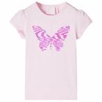 vidaXL Kindershirt met kapmouwen 128 zachtroze, Verzenden, Nieuw