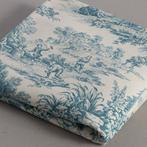 Prachtige turquoise Toile de Jouy - Textiel  - 250 cm - 280