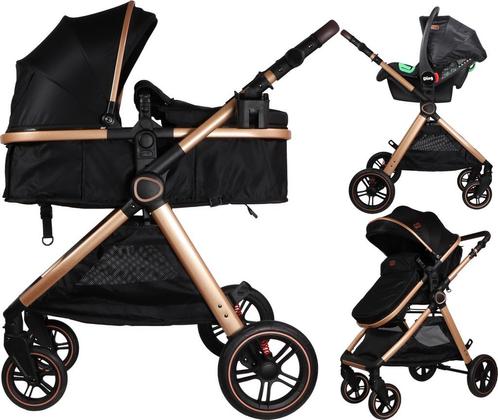 Ding Liam Black/Rose 3-in-1 Combi Kinderwagen Incl., Kinderen en Baby's, Kinderwagens en Combinaties, Nieuw, Verzenden