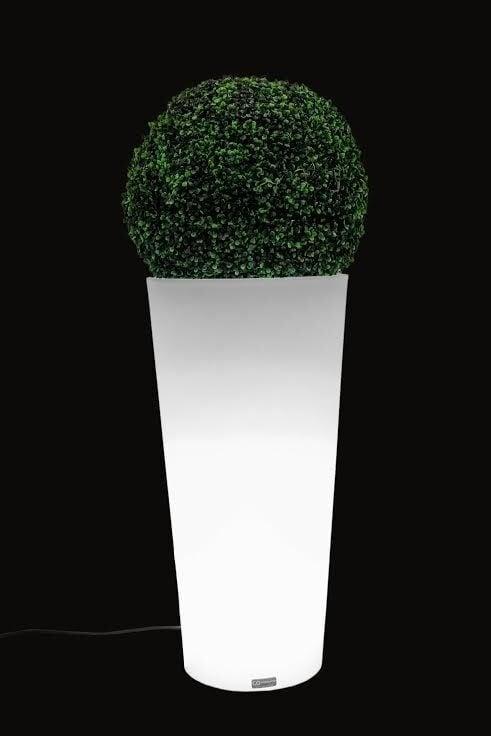 Bloempot met led verlichting 80 cm hoog – wit, Tuin en Terras, Bloempotten, Nieuw, Ophalen of Verzenden