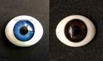 Glasogen poppenogen ovaal paperweight blauw / bruin+ogenwas., Verzamelen, Poppen, Nieuw, Accessoires, Verzenden
