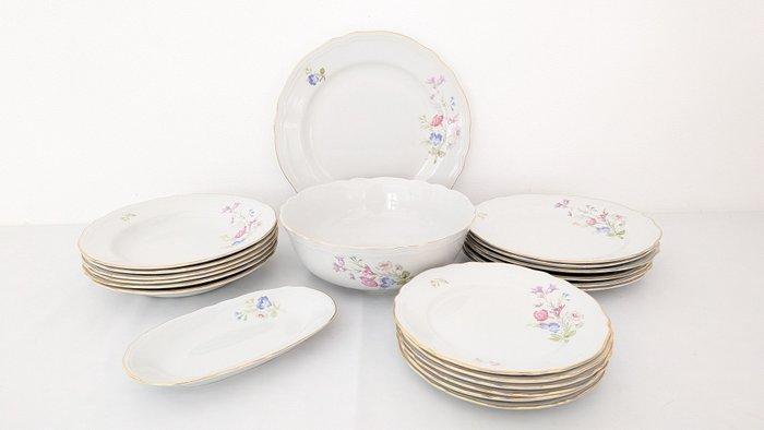 RIchard Ginori - Tafelservies voor 6 (21) - Porselein, Goud, Antiek en Kunst, Antiek | Meubels | Tafels