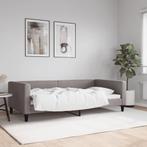vidaXL Slaapbank 100x200 cm stof taupe, 100 cm, Eenpersoons, Verzenden, Nieuw