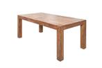 Massief houten eettafel MAKASSAR 160cm naturel sheesham, Nieuw, Ophalen of Verzenden