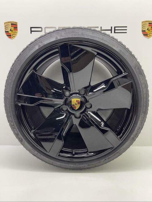 Porsche Taycan ORIGINELE 21 ExclusiveDesign zwart met banden, Auto-onderdelen, Banden en Velgen, 21 inch, Zomerbanden, 305 mm