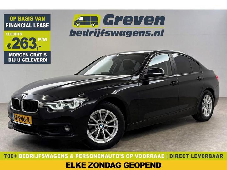 BMW 3 Serie 318i Executive LED Clima Cruise Navi PDC LMV, Auto's, BMW, Te koop, Automaat, Financial lease, Benzine, Zwart, ABS