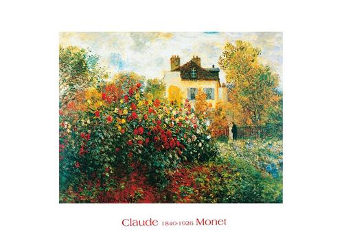 Kunstdruk Claude Monet - The Artists Garden 70x50cm, Huis en Inrichting, Woonaccessoires | Schilderijen, Tekeningen en Foto's