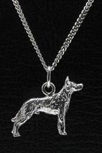 Zilveren Beauceron ketting hanger - oren gecoupeerd - groot, Verzenden, Nieuw
