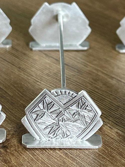 Messensteun (6) - Zilver metaal - 6 art deco messenpoorten, Antiek en Kunst, Antiek | Meubels | Tafels