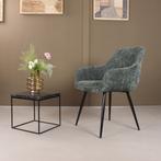 Eetkamerstoel met armleuning | Stof | Groen | DS4U Flavio, Ophalen of Verzenden, Nieuw