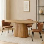 Mangohouten Eettafel Mick capsule 180×90 cm, Verzenden, Nieuw, Industriële meubels, Overige vormen