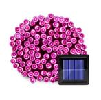 Kerstboomverlichting - 33 Meter - Zonne-energie - Roze, Diversen, Kerst, Ophalen of Verzenden, Nieuw