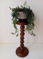 Plantentafel - Hout - Pilaar Zuil Jaren 60-70, Antiek en Kunst