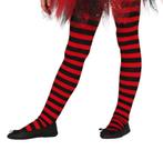 Halloween Maillot Kind Zwart Rood Gestreept 5/9 jaar, Verzenden, Nieuw