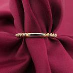 Bicolor gouden gedraaide aanschuifring (witgoud) (witgoud), Gebruikt, Overige kleuren, 19 tot 20, Ophalen of Verzenden