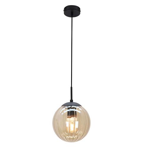 Retro hanglamp amber, Rifka, Huis en Inrichting, Lampen | Hanglampen, Nieuw, Glas, 75 cm of meer, Ophalen of Verzenden