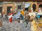 Francesco Tammaro (1939) - Markt in Napoli, Antiek en Kunst, Kunst | Schilderijen | Klassiek