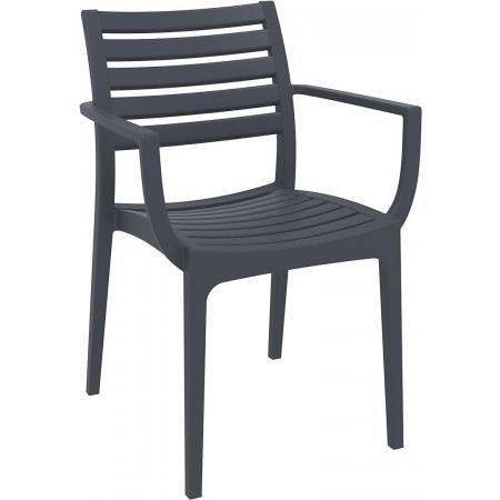 (MDK-106002) Siesta Artemis kantinestoel donkergrijs, Huis en Inrichting, Stoelen, Nieuw, Ophalen of Verzenden
