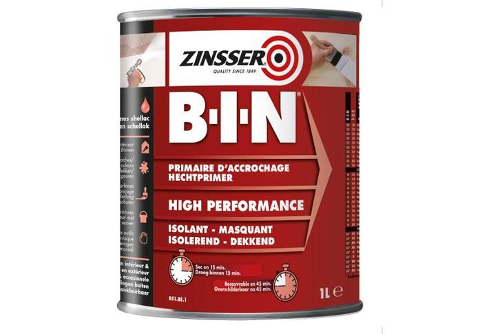 Rust oleum zinsser bin primer 1 liter, wit, blik, Doe-het-zelf en Verbouw, Verf, Beits en Lak, Nieuw, Verzenden