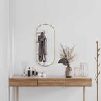 vidaXL Wandspiegel 80x35 cm ovaal goudkleurig, Huis en Inrichting, Woonaccessoires | Spiegels, Verzenden, Nieuw