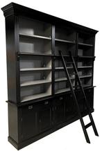 Boekenkast zwart - grijs met trap Reeuwijk 260 x 240cm, Ophalen of Verzenden, Nieuw