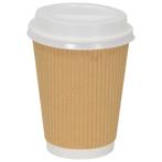 vidaXL Papieren koffiebekerdeksels Ø90mm 12oz en 16oz 1000st, Huis en Inrichting, Keuken | Servies, Verzenden, Nieuw