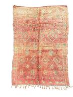 Pink Moroccan Berber Vintage Boujad Wool Rug - Berber -, Nieuw