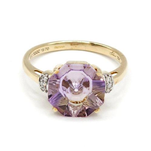 Zonder Minimumprijs - Cocktailring - 10 kt. Geel goud,, Sieraden, Tassen en Uiterlijk, Antieke sieraden