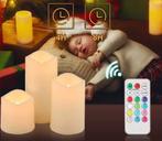 Set van 3 RGB LED Kaarsen met Afstandsbediening en Timer, Verzenden, Nieuw