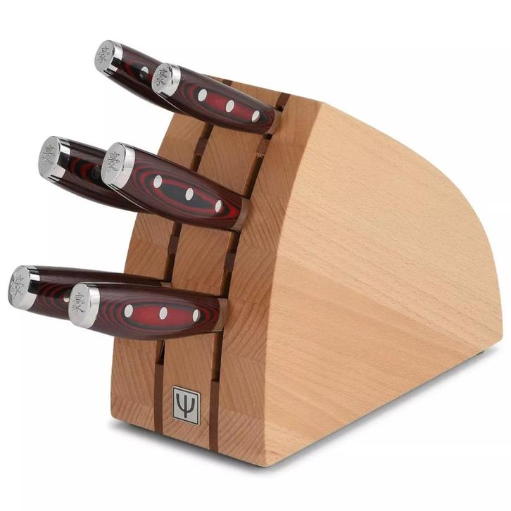 Yaxell Super Gou Messenset – 7-delig – Beukenhouten Mess, Huis en Inrichting, Keuken | Bestek, Bestekset, Nieuw, Hout, Ophalen of Verzenden