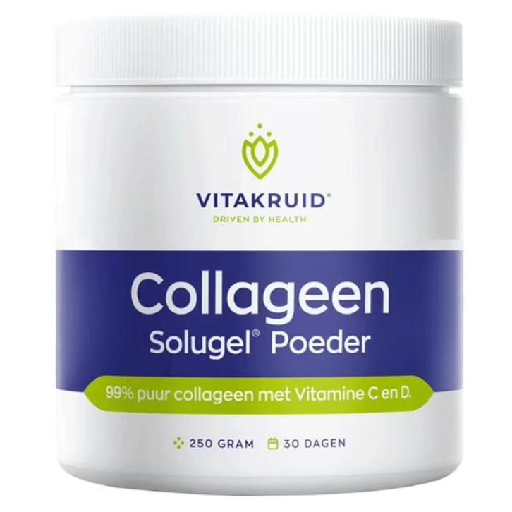 Vitakruid  Collageen Solugel Poeder  250 gr, Sieraden, Tassen en Uiterlijk, Uiterlijk | Haarverzorging, Nieuw, Verzenden