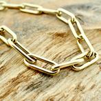 Gouden closed for ever armband | 20 cm (solide armband), Sieraden, Tassen en Uiterlijk, Armbanden, Ophalen of Verzenden, Gebruikt