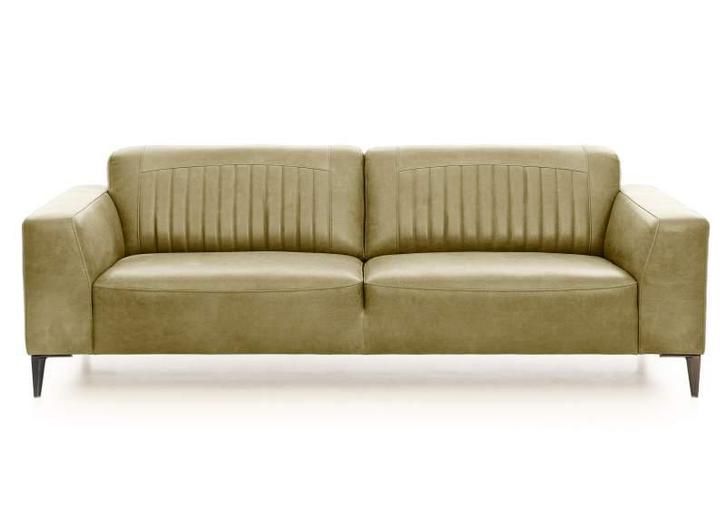 Bankstel Aspen - rechte banken - Beige, Huis en Inrichting, Banken | Bankstellen, Nieuw, Leer