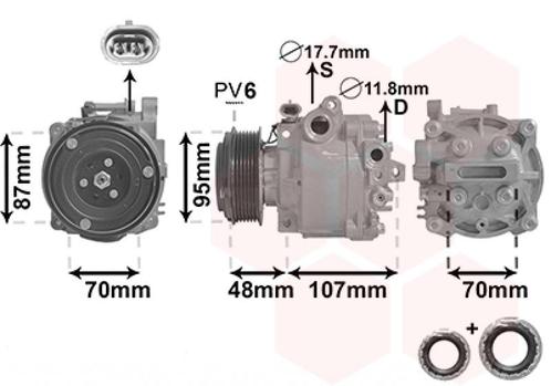 AIRCO COMPRESSOR VOOR CHEVROLET TRACKER 1999-2004 1618433, Auto-onderdelen, Airco en Verwarming, Nieuw, Ophalen of Verzenden
