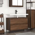 vidaXL Badkamerkast met lades 90x34,5x60 cm bruin, Verzenden, Nieuw