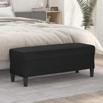 vidaXL Bankje 100x35x41 cm kunstleer zwart, Verzenden, Nieuw, Leer, Minder dan 150 cm